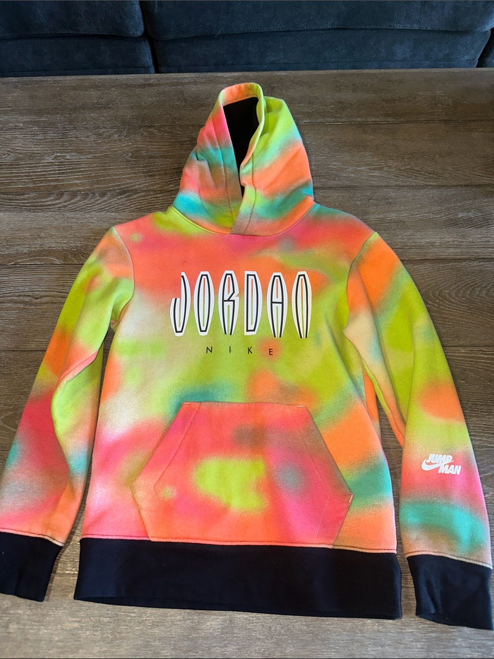 Nike Jordan Boys Medium Tie Dye Hoodie Youth M Jumpman Sweatshirt